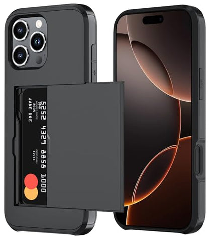 🔒 أنتي شوك أيفون  مع محفظة بطاقات مخفية🕵️‍♂️ iPhone Antichoc avec Porte-Cartes Caché 💳