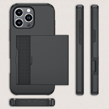 🔒 أنتي شوك أيفون  مع محفظة بطاقات مخفية🕵️‍♂️ iPhone Antichoc avec Porte-Cartes Caché 💳